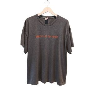 “Party’s at my place” t-shirt - gray - 🙂 3/$15